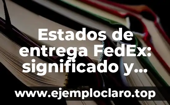 Significado Energético de las Fugas de Agua 3 Estados de entrega FedEx: significado y explicación detallada