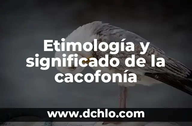 Etimología y Significado de Física 3 Etimología y significado de la cacofonía