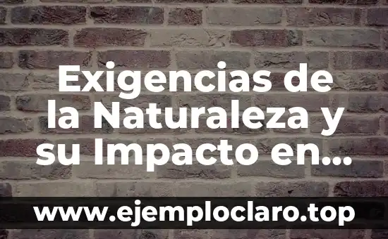 Palabras con significado de naturaleza: Un viaje al corazón del lenguaje ambiental 6 Exigencias de la Naturaleza y su Impacto en Nuestro Mundo