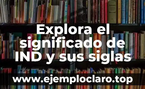 Explora el significado de IND y sus siglas
