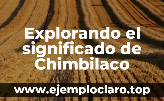 Explorando el significado de Chimbilaco