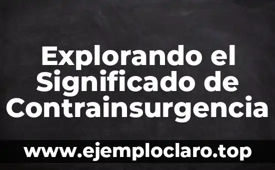 Explorando el Significado de Contrainsurgencia