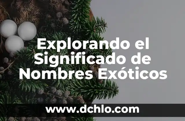 Explorando los Significados de la Escritura en Psicología 7 Explorando el Significado de Nombres Exóticos