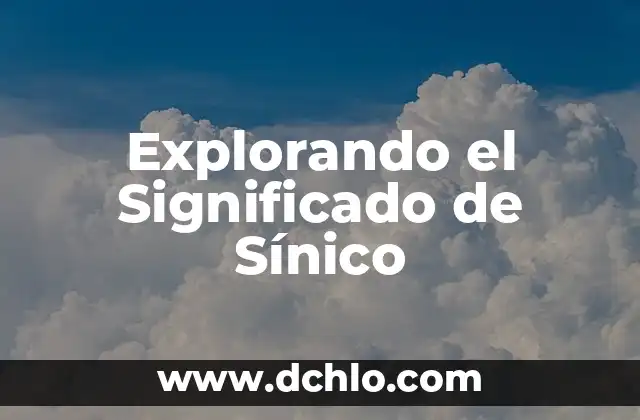Explorando el Concepto de Interinidad 6 Explorando el Significado de Sínico