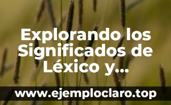 Explorando los Significados de Léxico y Autobiografía