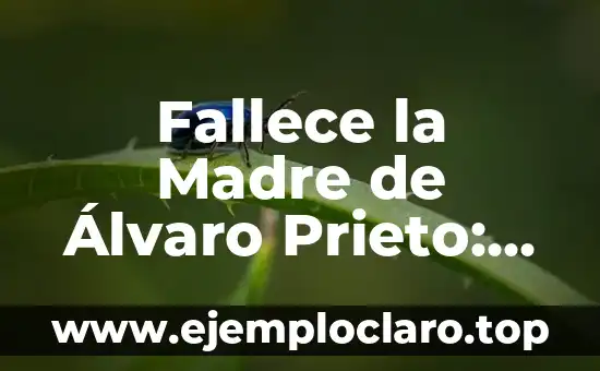 Fallece la Madre de Álvaro Prieto: Noticias, Reacciones y Legado
