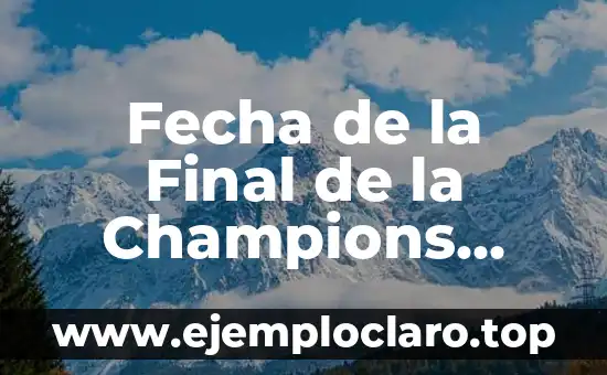 ¿Es Bueno Lavar el Pelo Todos los Días? Descubre la Verdad 4 Fecha de la Final de la Champions League 2023 – ¡Todos los Detalles!