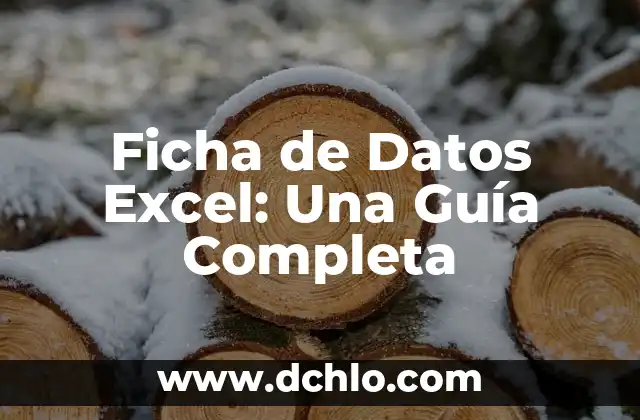 Ficha de PowerPoint: Definición y Usos en Presentaciones 4 Ficha de Datos Excel: Una Guía Completa