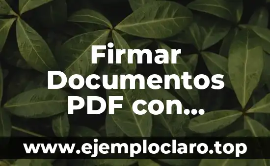 Cómo Firmar con Certificado Digital un PDF de Forma Segura y Fácil 6 Firmar Documentos PDF con Certificado Digital: Guía Completa