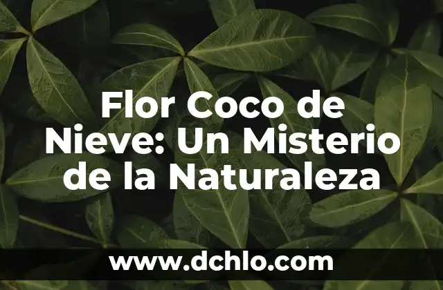 Refranes de animales con significado: Sabiduría a través de la naturaleza 3 Flor Coco de Nieve: Un Misterio de la Naturaleza