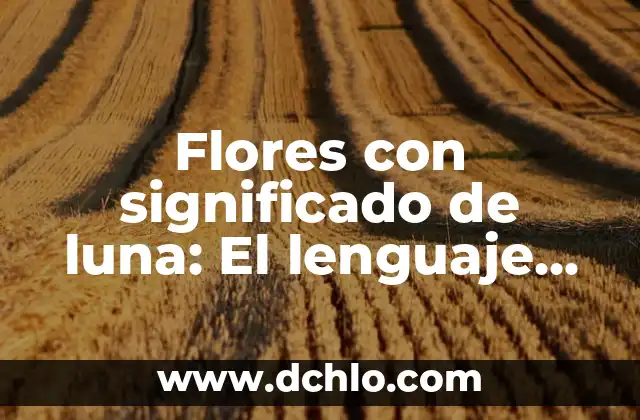 Flores con significado de fertilidad: El lenguaje de las flores en la fertilidad 6 Flores con significado de luna: El lenguaje floral de la noche