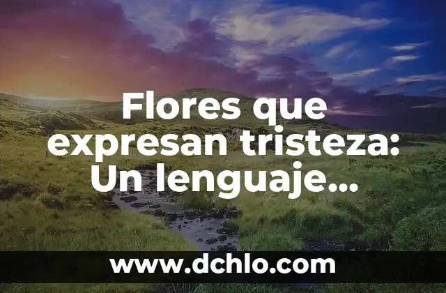 Flor con significado de tristeza: El lenguaje silencioso de las flores 4 Flores que expresan tristeza: Un lenguaje silencioso