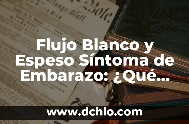 Noticias - El Flujo Informativo en la Sociedad Moderna 3 Flujo Blanco y Espeso Síntoma de Embarazo: ¿Qué Debe Saber?