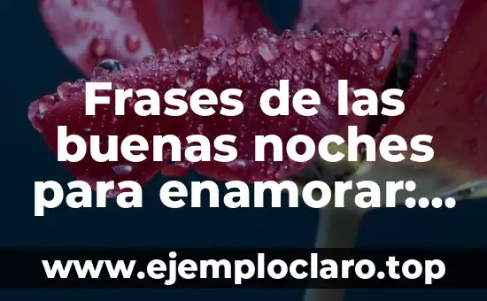Frases de las buenas noches para enamorar: 20 ideas románticas para conquistar