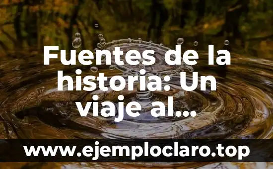 Fuentes de la historia: Un viaje al significado del pasado