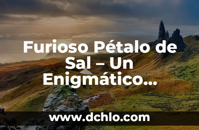 Cómo hacer shampoo sin sal 3 Furioso Pétalo de Sal – Un Enigmático Símbolo en la Literatura