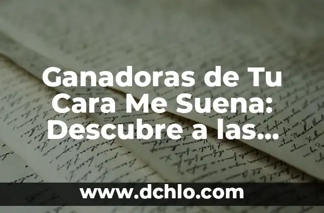 Actuación en Josie, Tu Cara Me Suena: La Televisión de Música y Comedia 4 Ganadoras de Tu Cara Me Suena: Descubre a las Estrellas del Programa