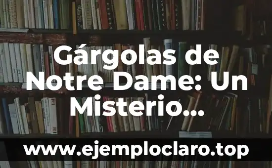 Significado de la destrucción de Notre Dame 4 Gárgolas de Notre Dame: Un Misterio Arquitectónico