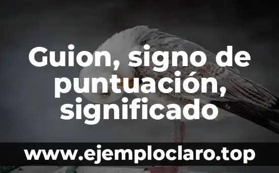 Guion, signo de puntuación, significado