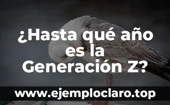 ¿Hasta qué año es la Generación Z?