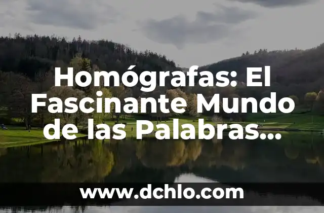 Lop - Un Concepto con Múltiples Significados 6 Homógrafas: El Fascinante Mundo de las Palabras con Múltiples Significados