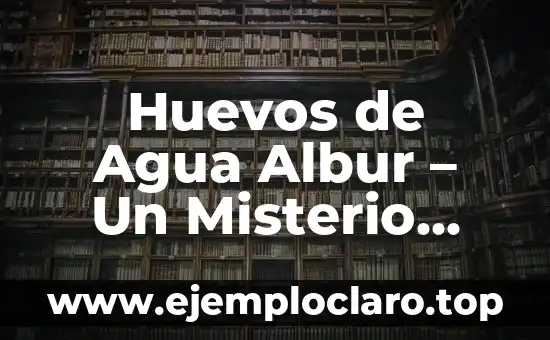 Huevos de Agua Albur - Un Misterio Acuático