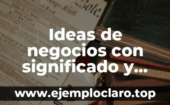 Ideas de negocios con significado y viabilidad
