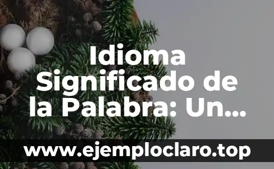 Idioma Significado de la Palabra: Un Viaje al Corazón del Lenguaje