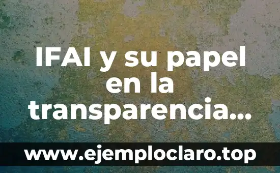 Transparencia en las Elecciones: Un Concepto Fundamental 3 IFAI y su papel en la transparencia gubernamental