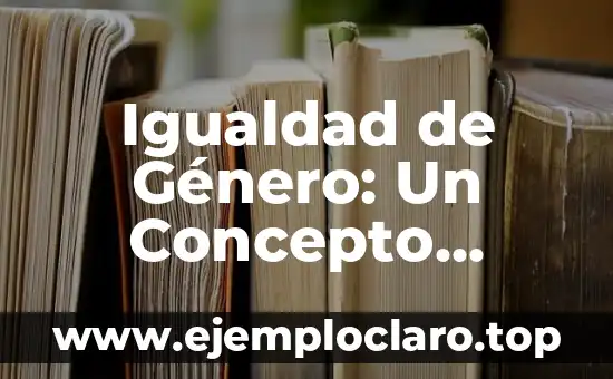 Igualdad de Género: Un Concepto Fundamental en la Sociedad Actual