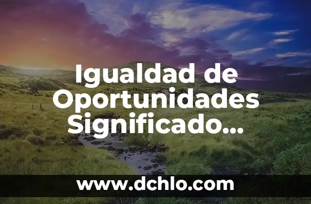 El Significado del Símbolo de Iori 4 Igualdad de Oportunidades Significado Esquema