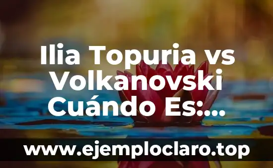¿Quién es la madre del hijo de Ilia Topuria? - Descubre la verdad 8 Ilia Topuria vs Volkanovski Cuándo Es: Análisis de la Lucha de Peso Pluma en el UFC
