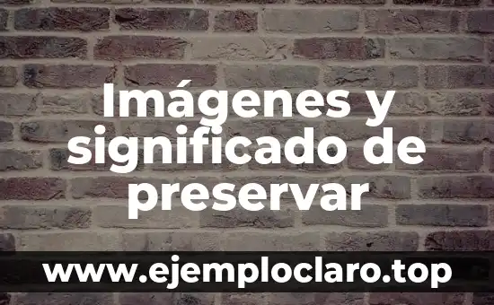 Imágenes y significado de preservar