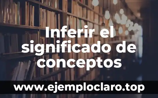 Inferir el significado de conceptos