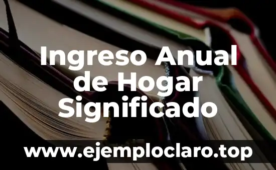 Ingreso Anual de Hogar Significado