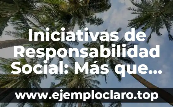 Iniciativas de Responsabilidad Social: Más que una Tendencia