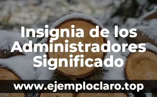 Insignia de los Administradores Significado