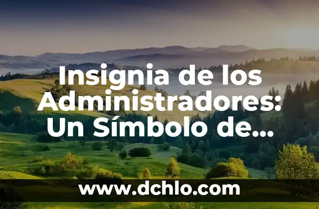 Significado y alcance de las obligaciones de la autoridad 3 Insignia de los Administradores: Un Símbolo de Autoridad y Responsabilidad