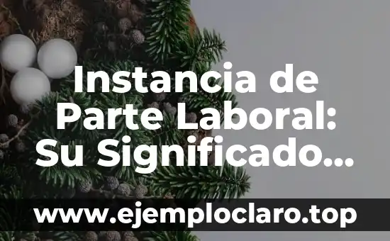 Instancia de Parte Laboral: Su Significado y Relevancia en el Ámbito Laboral