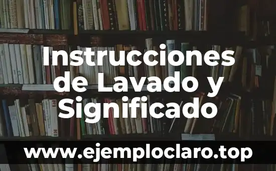Instrucciones de Lavado y Significado