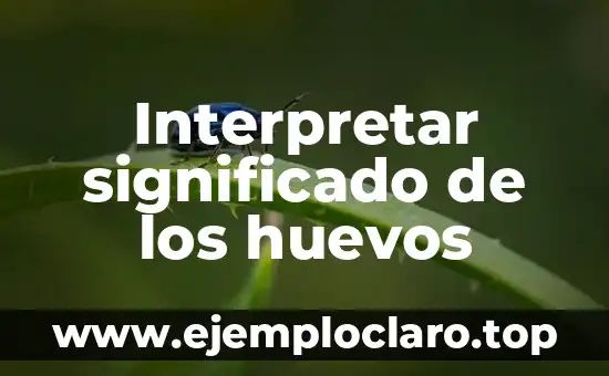 Interpretar significado de los huevos