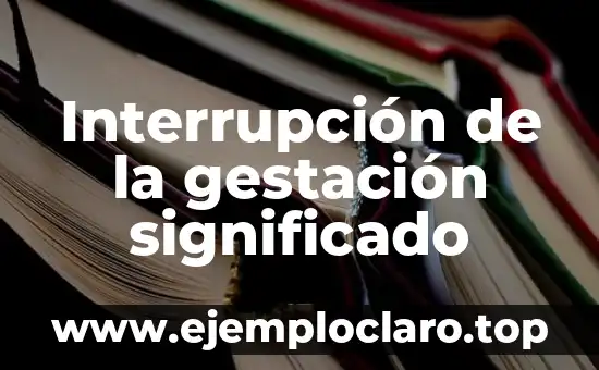 Interrupción de la gestación significado