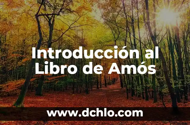 Significado del Libro de Aclas 5 Introducción al Libro de Amós