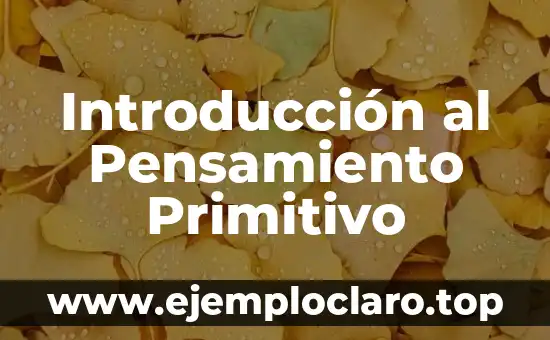Introducción al Pensamiento Primitivo