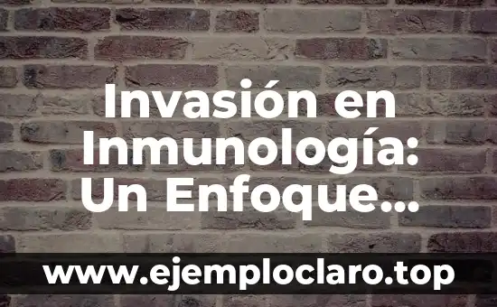 Invasión en Inmunología: Un Enfoque Detallado