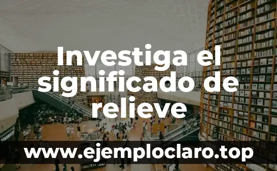 Investiga el significado de relieve