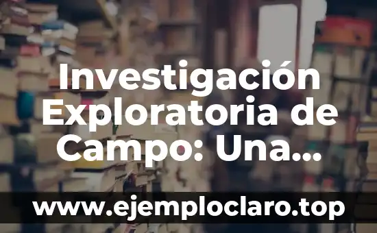 Investigación Exploratoria de Campo: Una Herramienta Fundamental