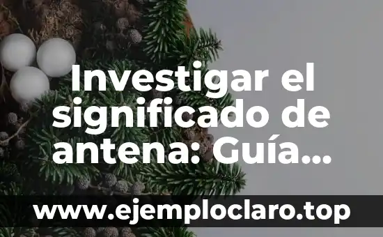 Investigar el significado de antena: Guía completa sobre su origen y uso