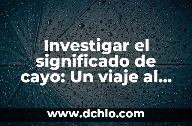 Programa 9 Islas de las Tentaciones 7: Todo lo que necesitas saber 3 Investigar el significado de cayo: Un viaje al origen de las islas