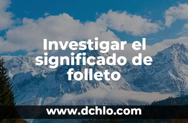 Investigar el Significado de F贸sil 3 Investigar el significado de folleto